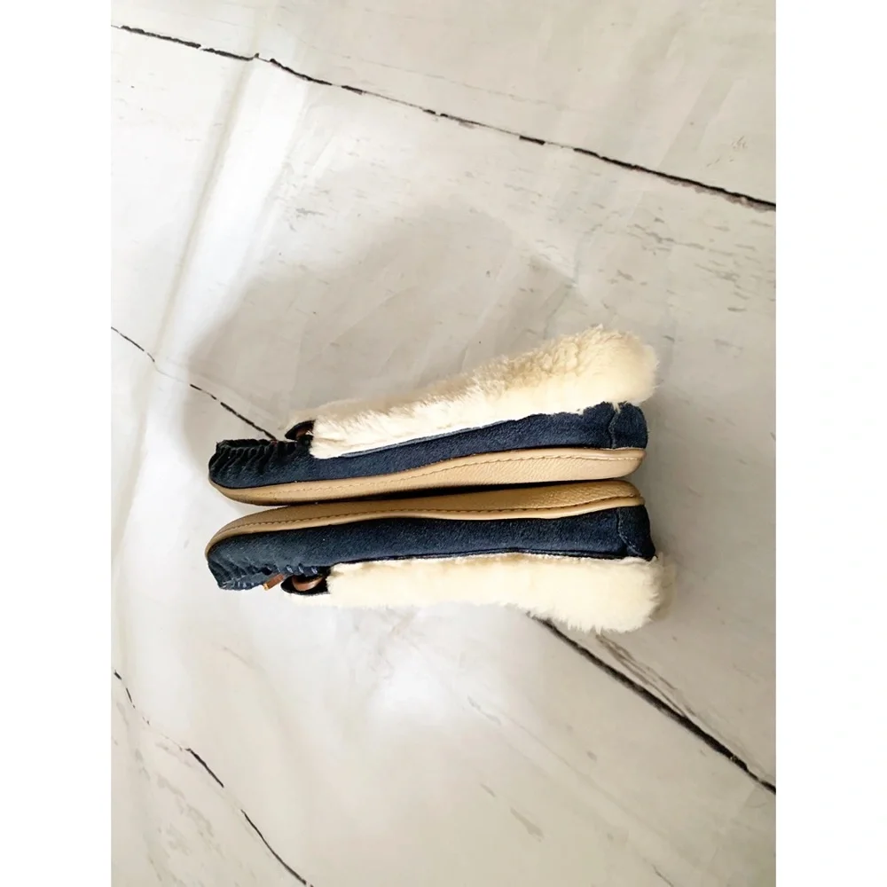 Minnetonka Blue Slippers Shoes Size 9 - Picture 8 of 12